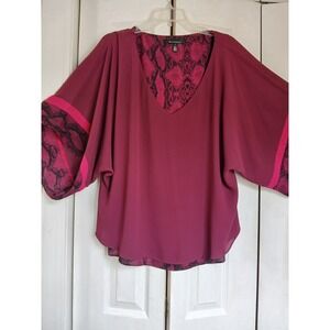 White House Black Market  Poncho Style Top L